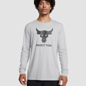 Under Armour Project Rock Men's T shirt  Loose fit long sleeve Clay Green NWT